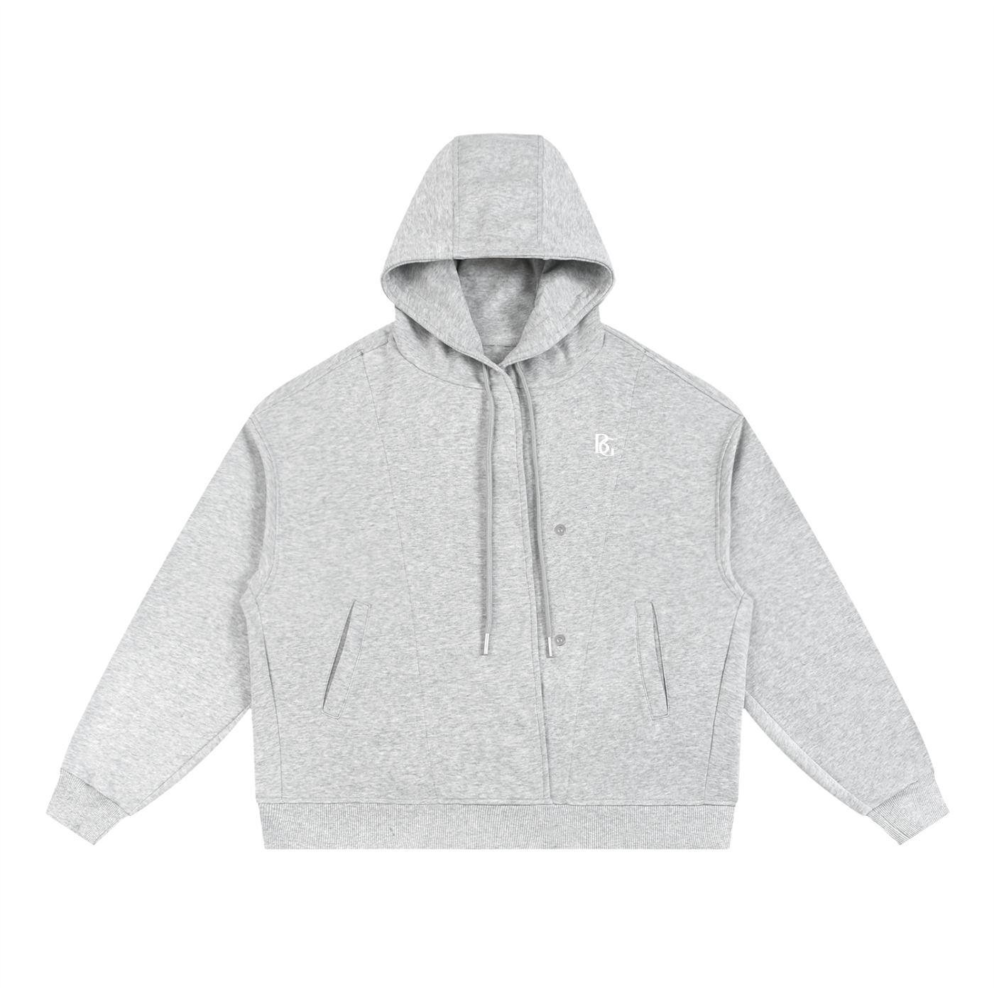 THE BOXY BUTTON PLACKET HOODIE