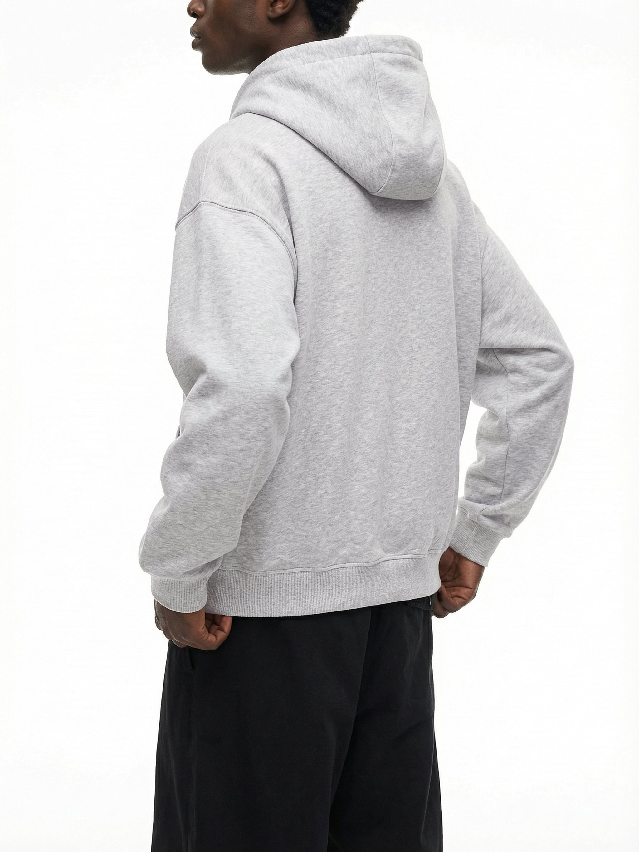 THE BOXY BUTTON PLACKET HOODIE
